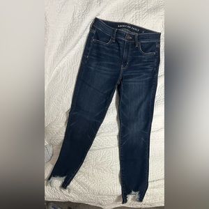 Dark blue jeans